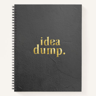 Idee Dump Zwart & Goud Notitieboek voor Creatieven
