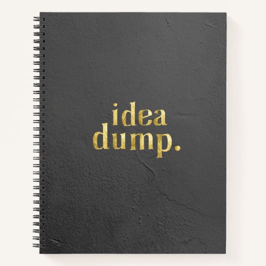 Idee Dump Zwart & Goud Notitieboek voor Creatieven (Voorkant)