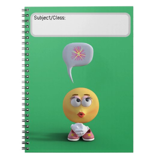 "Idee Emoji" (Groen) Notitieboek (Voorkant)