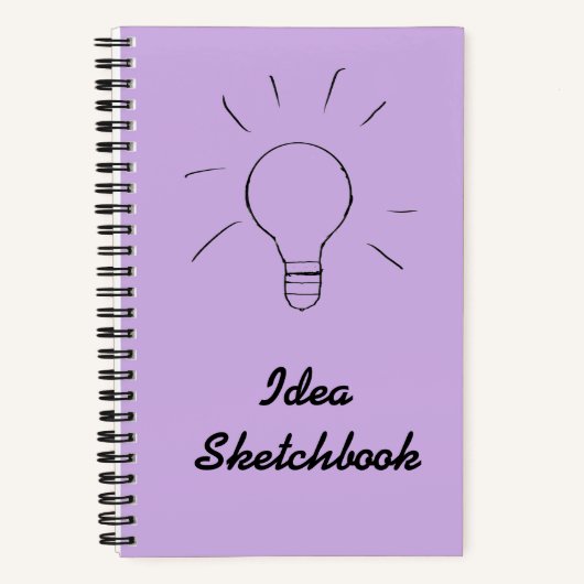 Idee Licht Paarse Schetsboek Notitieboek (Voorkant)