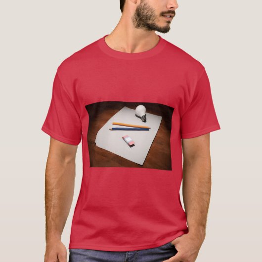 Idee op papier pen schets T-shirt (Voorkant)