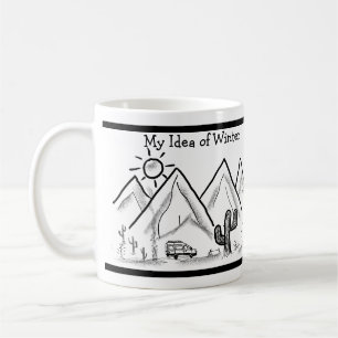 Idee van de winter koffiemok