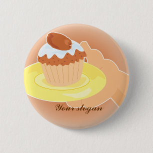 idee van delen / liefdadigheid 1 ronde button 5,7 cm