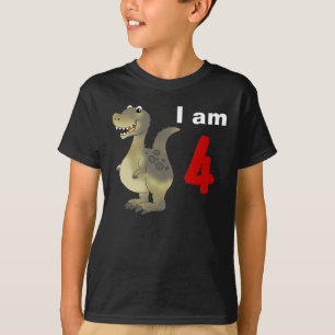 idee van dinosauruscadeautje voor vierde verjaarda t-shirt