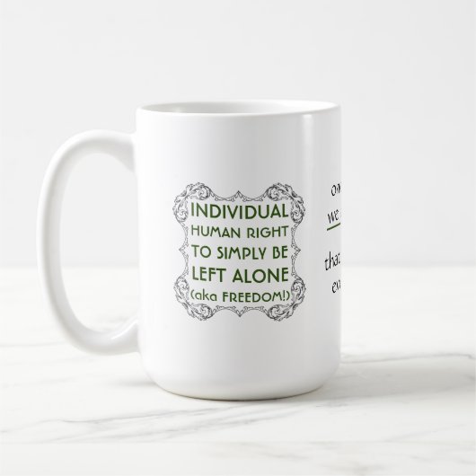 Idee van vrijheid koffiemok (Links)