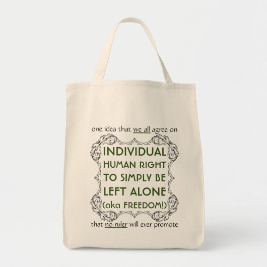 Idee van Vrijheidszak Tote Bag (Voorkant)