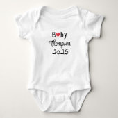 Idee voor zwangerschapsaankondiging, gepersonalise romper (Voorkant)
