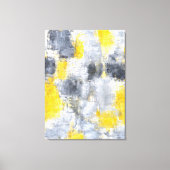 'Idee' Zwart-geel Abstract Art Canvas Print (Voorkant)