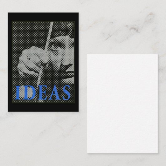 Ideeën - 1981-promo grafisch notitiekaartje (Voorkant / Achterkant)