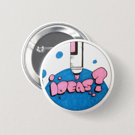 Ideeën? Badge Ronde Button 5,7 Cm (Voorkant /achterkant)