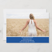 Ideeën blauw Afstuderen voor de middelbare schoolv Aankondiging (Achterkant)