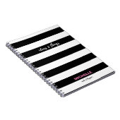 "ideeën en dingen" Zwart-witte strepen, naam Notitieboek (Rechterzijde)