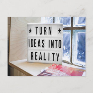 Ideeën in realiteit Motivatie Briefkaart