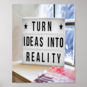 Ideeën in realiteit Motivatie Poster
