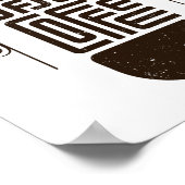 Ideeën komen na koffie, Trendy Typografie Letters Poster (Hoek)