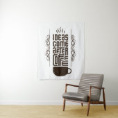 Ideeën komen na koffie, Trendy Typografie Letters Wandkleed (In situ)