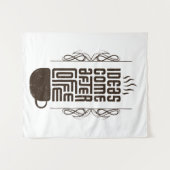 Ideeën komen na koffie, Trendy Typografie Letters Wandkleed (Voorkant (horizontaal))