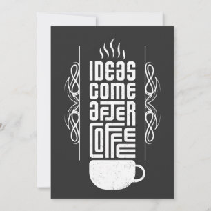 Ideeën komen na koffie, Trendy Typografie, nr. 2/2 Feestdagenkaart