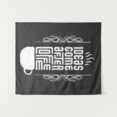 Ideeën komen na koffie, Trendy Typografie, nr. 2/2 Wandkleed (Voorkant (horizontaal))