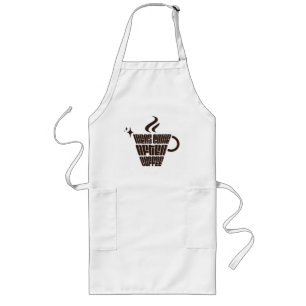 Ideeën komen na koffie – Trendy Verticaal Lang Schort