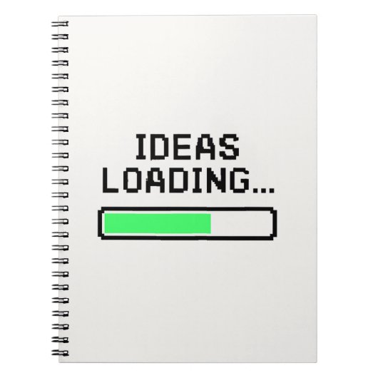 Ideeën laden... – Progress Bar Tech Design Notitieboek (Voorkant)