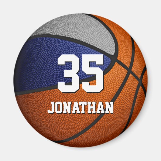 ideeën over " blauwe grijs basketbalteam " magneet (Voorkant)