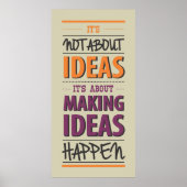 "Ideeën realiseren", citaat Poster (Voorkant)