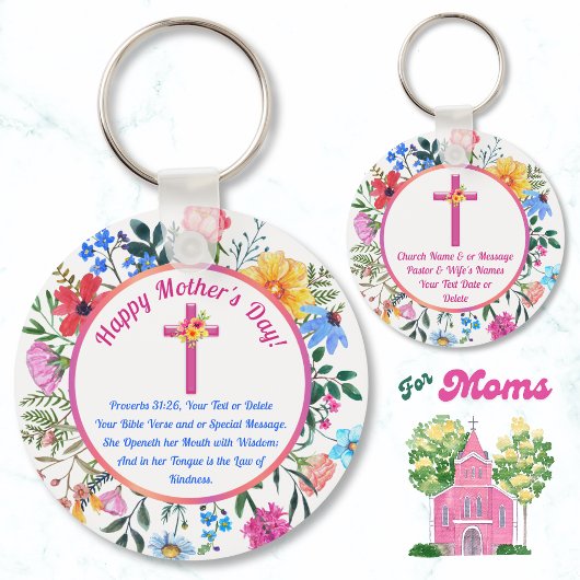 Ideeën van de moederdag-kerk, Spreuken 31:26 of Sleutelhanger
