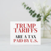 Ideeën van Trump-tarieven zijn belastingen die doo Briefkaart (Staand voorkant)