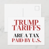 Ideeën van Trump-tarieven zijn belastingen die doo Briefkaart (Voorkant / Achterkant)