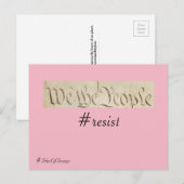 Ideeën van Trump Wij het verzet van het volk Briefkaart (Voorkant / Achterkant)
