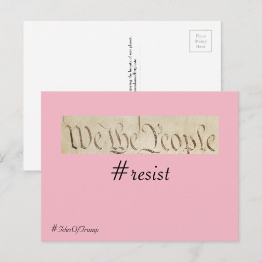 Ideeën van Trump Wij het verzet van het volk Briefkaart (Voorkant / Achterkant)