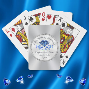 Ideeën voor 45th Wedding Anniversary Party Favorie Pokerkaarten