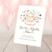 Ideeën voor bruidsdatum avond teken reclamebord met voetstuk