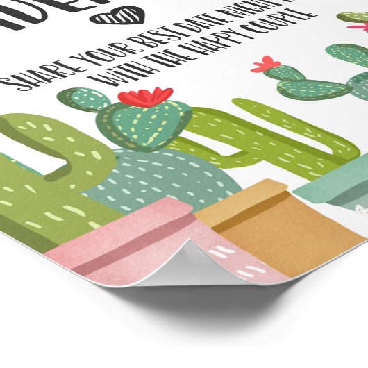 Ideeën voor date-avond Koppel Cactus Fiesta Tafelk Poster (Hoek)