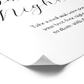 Ideeën voor date night Bruids-shower bord Poster (Hoek)