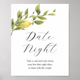 Ideeën voor date night bruids-shower bord poster