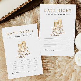 Ideeën voor date night Bruidsfeest spel Prosecco Briefpapier