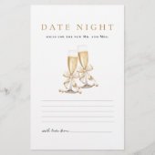 Ideeën voor date night Bruidsfeest spel Prosecco Briefpapier (Voorkant)