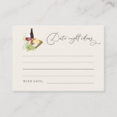 Ideeën voor een charcuterieplank bruidsdouche date informatiekaartje (Voorkant)