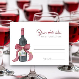 Ideeën voor een date night voor de bruidsuitnodigi informatiekaartje
