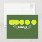 ideeën voor een tennisspeler briefkaart (Voorkant / Achterkant)