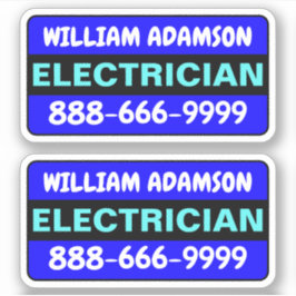 Ideeën voor elektriciensadvertenties - Contacteer  Sticker