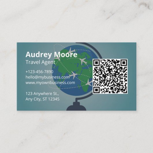 Ideeën voor reisbureaus visitekaartje (Voorkant)
