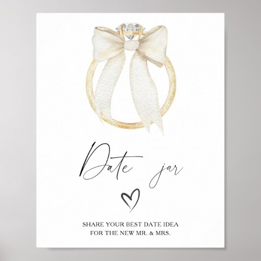 Ideeën voor ringboog bruiloftsfeest date night poster (Voorkant)