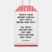 Ideeën voor Secret Santa Cadeaulabel (Achterkant)