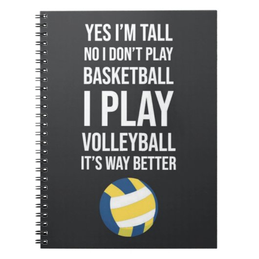 Ideeën voor volleybal team geschenken voor haar sp notitieboek (Voorkant)