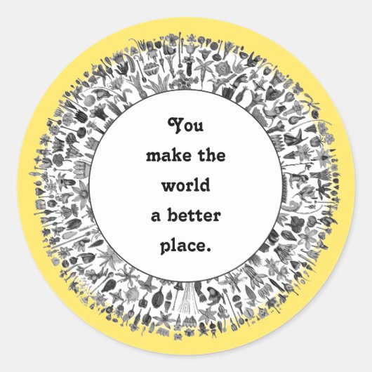 Ideeën voor vrijwilligers ronde sticker (Voorkant)