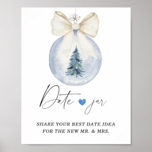 Ideeën voor winterdate-avonden. Date jar bruidsspe Poster