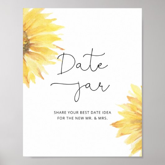 Ideeën voor zonnebloem date-avond. Trouwspel met d Poster (Voorkant)
